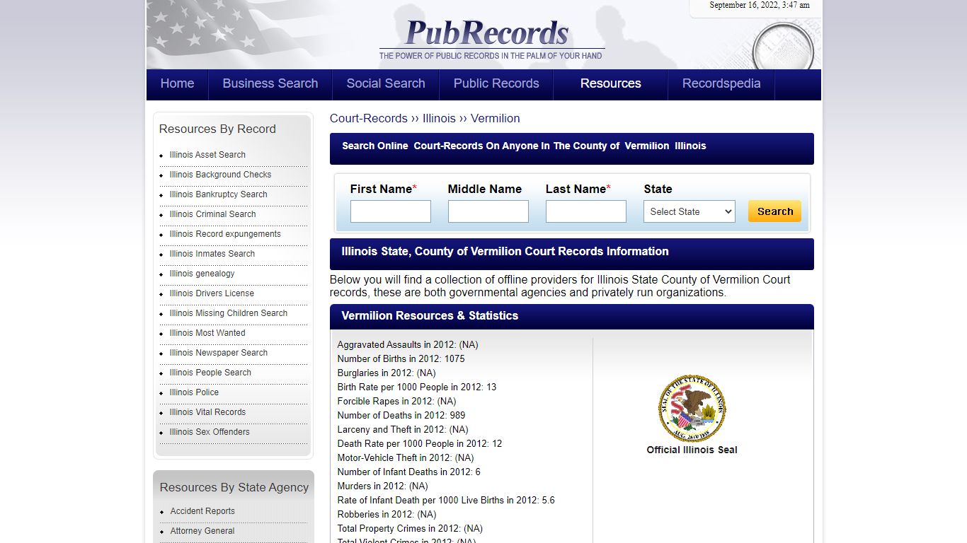 Vermilion County, Illinois Court Records - Pubrecords.com